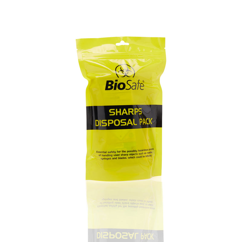 BioSafe One Application Premium Sharps Disposal Pack in Grab Bag