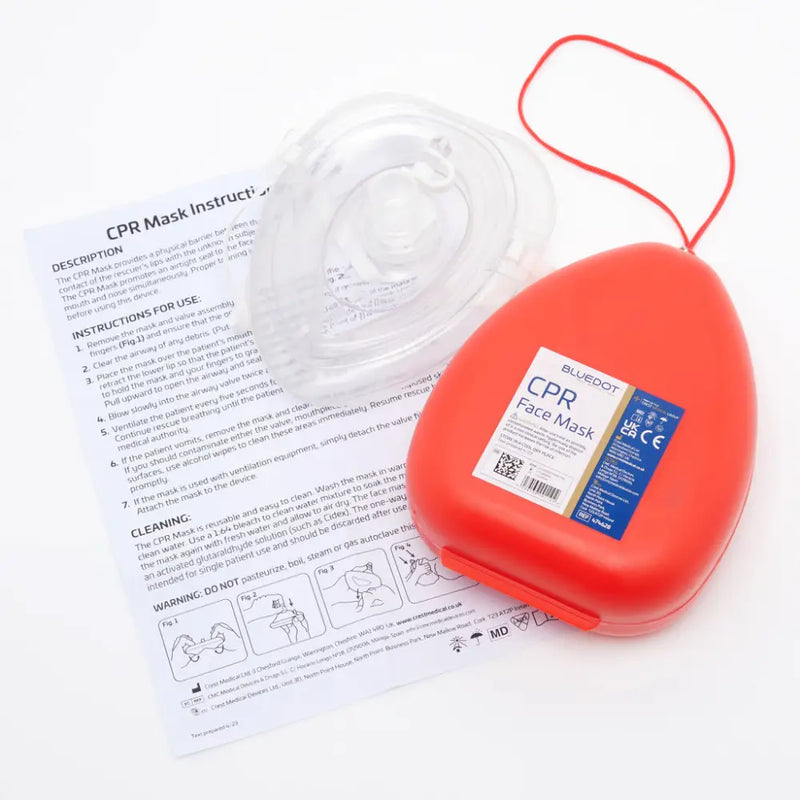 Blue Dot CPR Pocket Face Mask in Case
