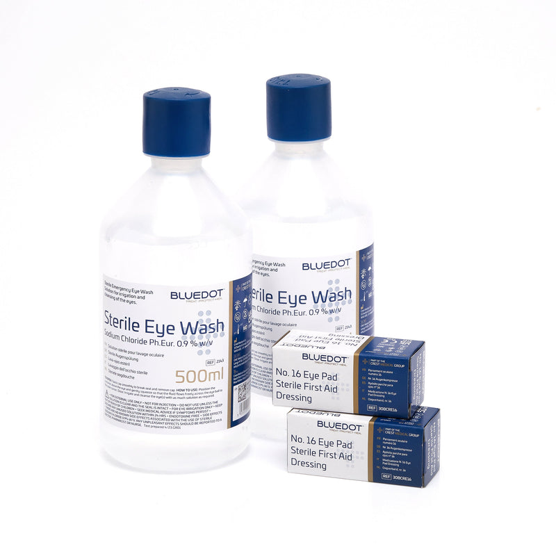 Blue Dot Eye Wash First Aid Kit in Standard Box