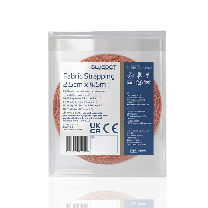 Blue Dot Fabric Strapping 2.5cm x 4.5m - Single