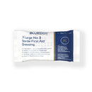 X Large sterile first aid dressing.