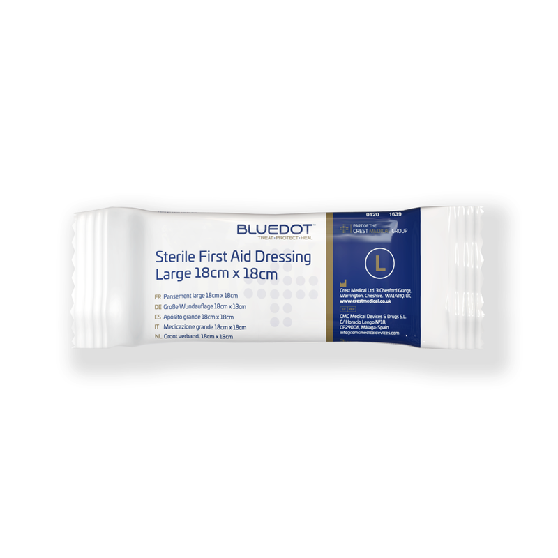 Blue Dot Flow Wrapped Dressing - Large