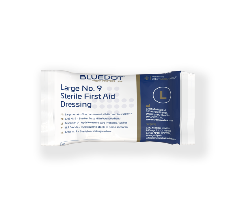 Blue Dot Flow Wrapped Dressing - Large No9