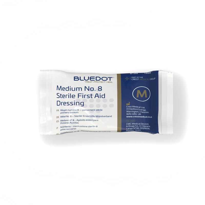 Blue Dot Flow Wrapped Dressing - Medium No8