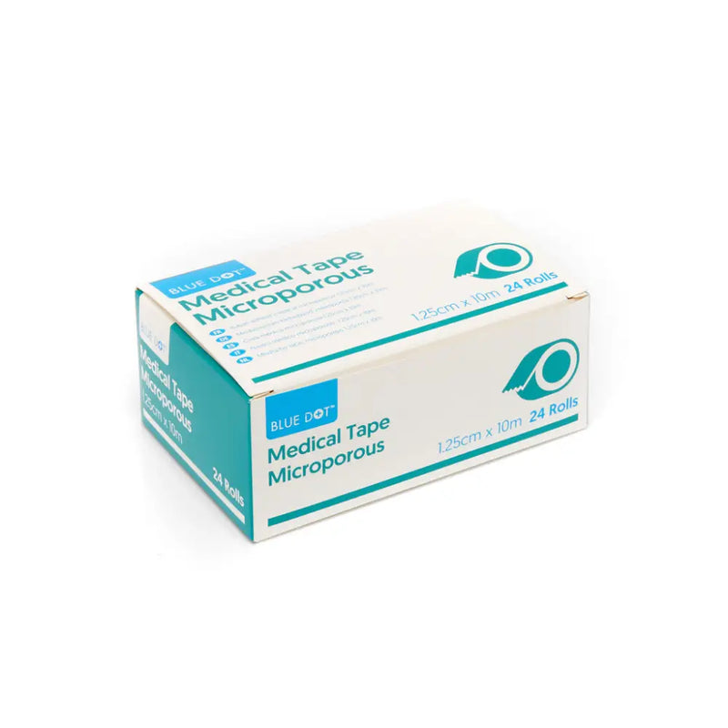 Blue Dot Microporous Tape 1.25cm x 10m - Box 24