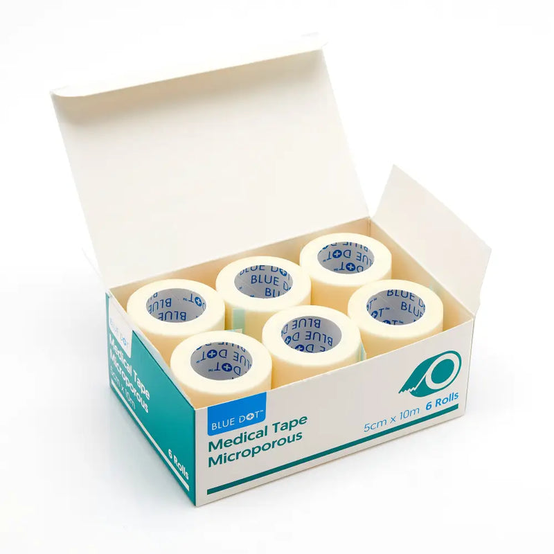 Blue Dot Microporous Tape 5cm x 10m (Box 6)