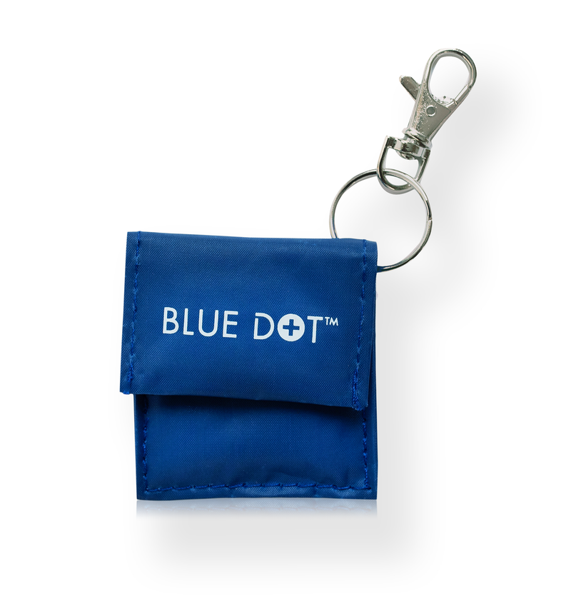 Blue Dot Resuscitation Face Shield and Keyring Pouch