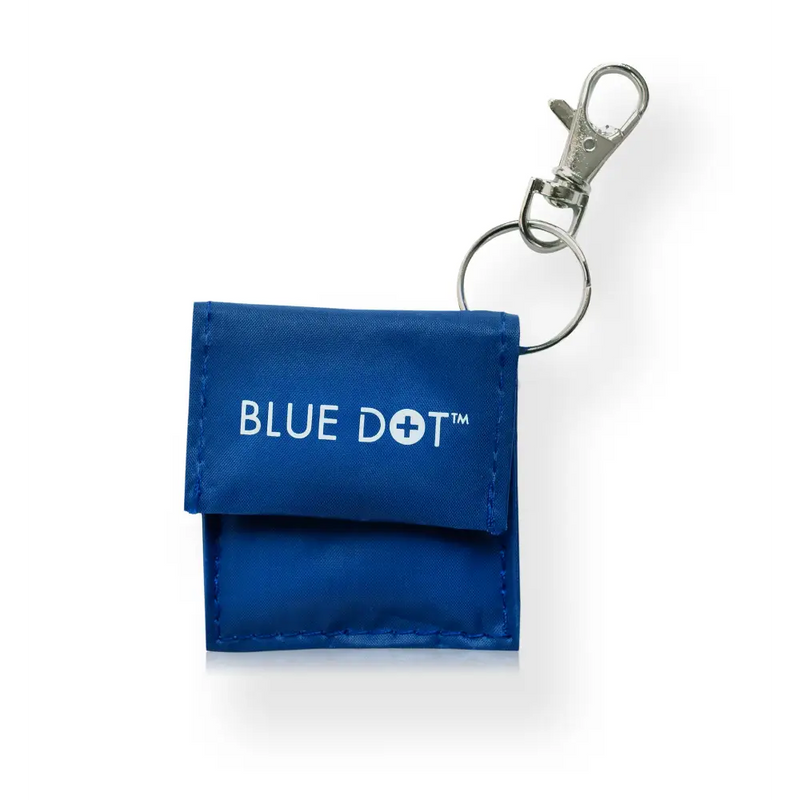Blue Dot Resuscitation Face Shield and Keyring Pouch