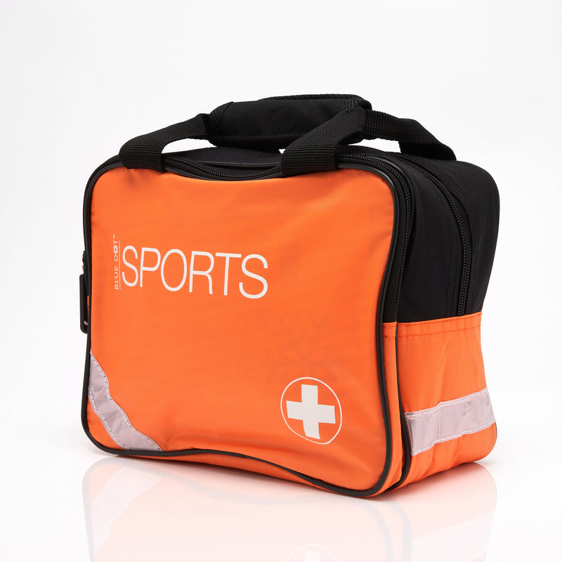 Blue Dot Sports First Aid Kit in Orange Bag