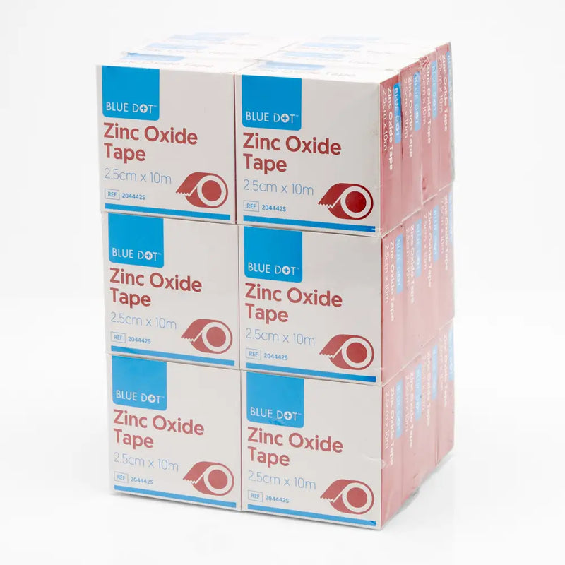 Blue Dot Zinc Oxide Tape 2.5cm x 10m - Box 24