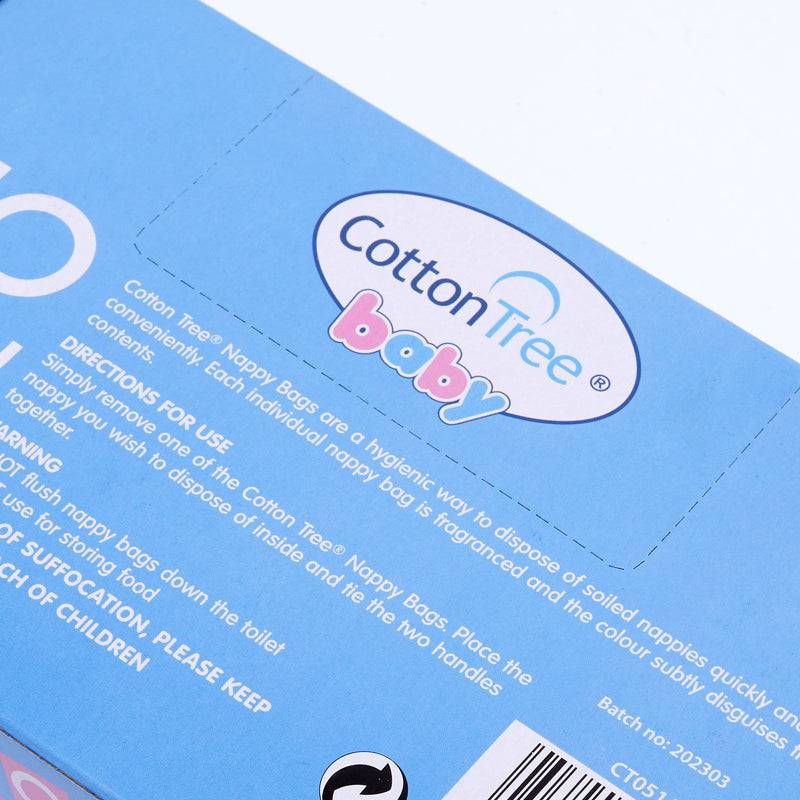 Cotton Tree Fragranced Nappy Bags With Handles (Pack 150)