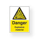 Danger Explosive Material 20cm x 15cm