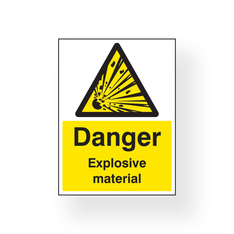 Danger Explosive Material 20cm x 15cm