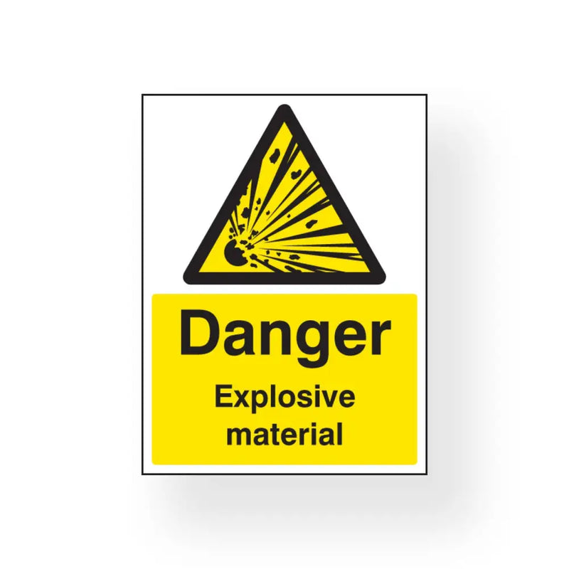 Danger Explosive Material 20cm x 15cm