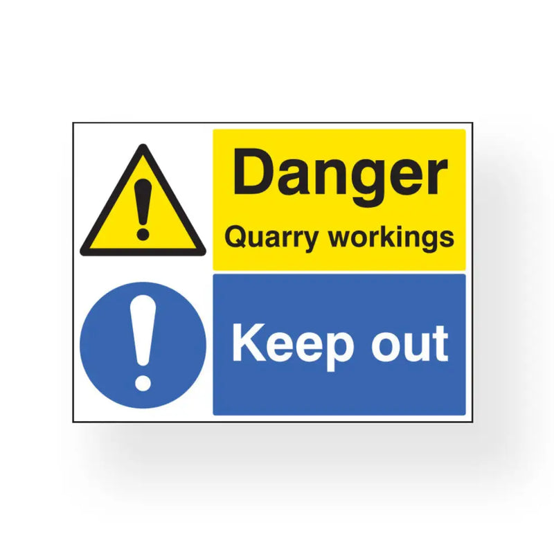 Danger Quarry Workings Keep Out 60cm x 45cm