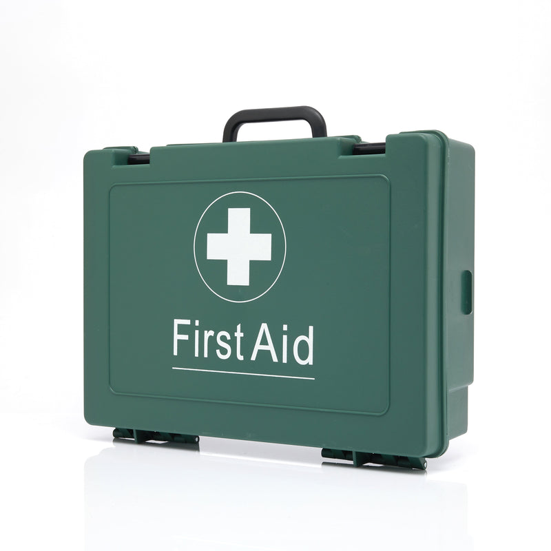 Empty Extra-Large Green First Aid Box with Molded Handle