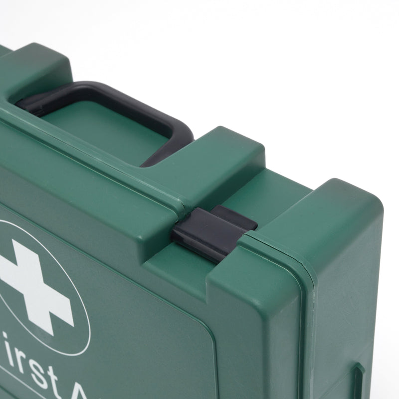 Empty Extra-Large Green First Aid Box with Molded Handle