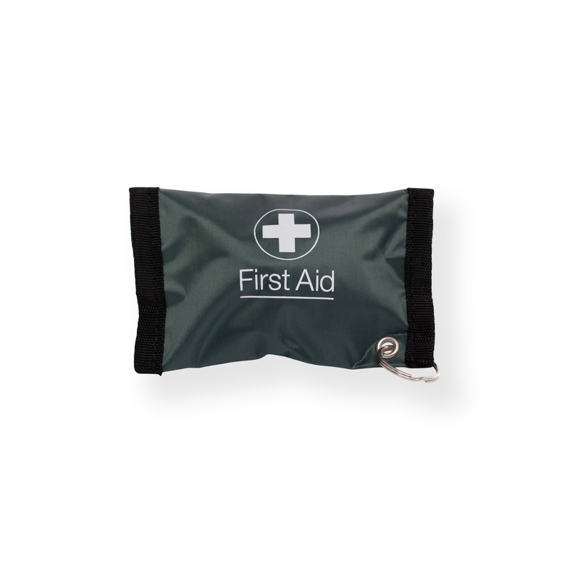 Empty Green First Aid Key Ring Pouch