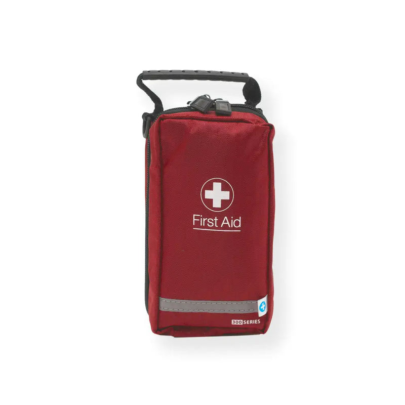 Empty Medium Red Top Handle First Aid Bag