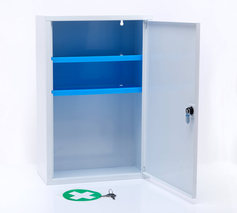 Empty Metal First Aid Cabinet 46cm x 30cm x 14cm