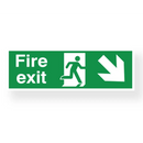 Fire Exit Ahead Sign 30cm x 10cm
