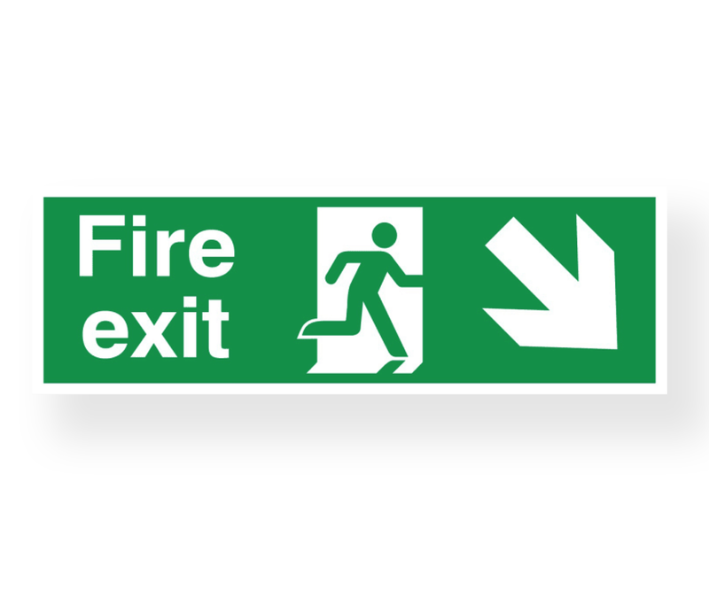 Fire Exit Ahead Sign 30cm x 10cm