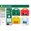 First aid kits and board.