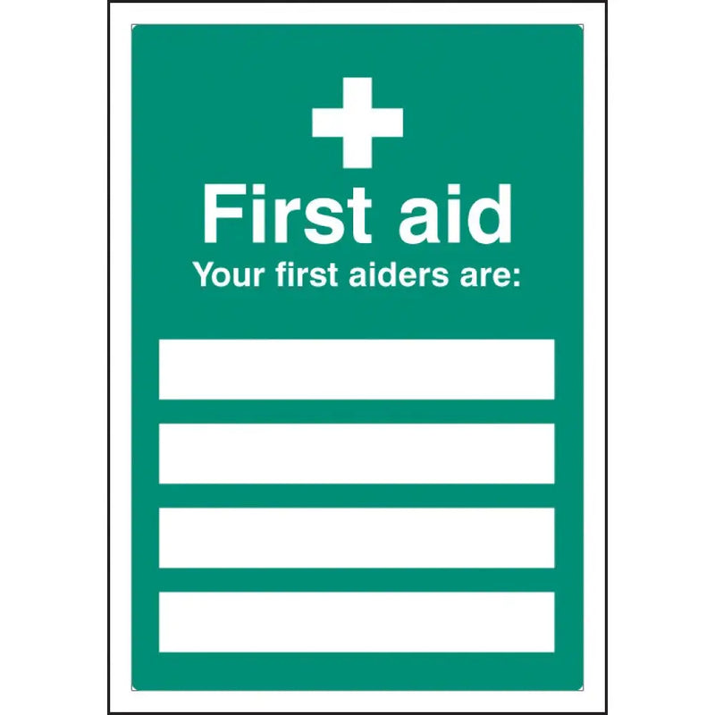 First Aiderers Sign First Aiders Adapt a Sign PVC Safety Sign Online