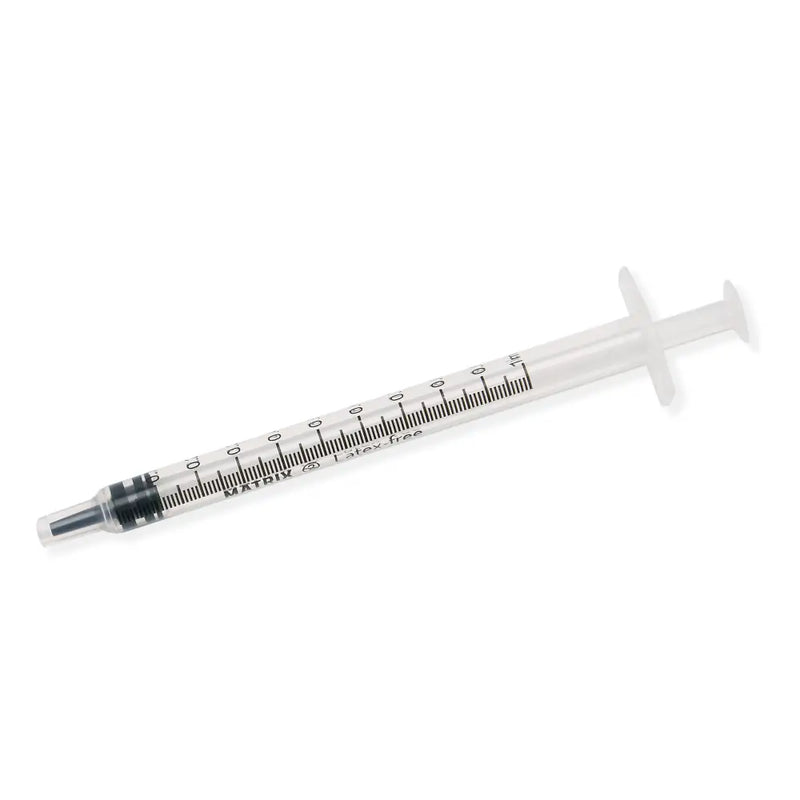Lifelong Sterile 3PC Luer Slip Syringe 1ml 0.01 ml graduation Natural Plunger Low Dead Volume Concentric (Box 100)