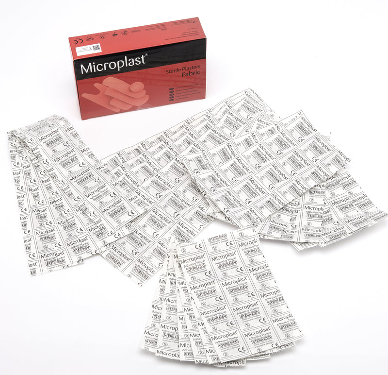Microplast Assorted Heavyweight Fabric Assorted Plasters (Box 100)
