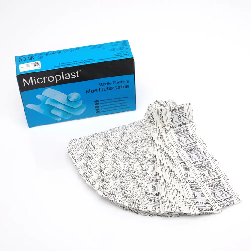 Microplast Blue Detectable Extension Plasters 15cm x 2cm (Box 50)