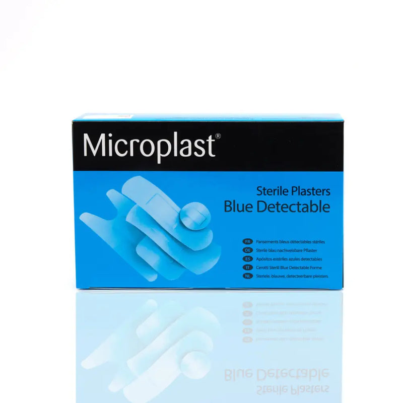 Microplast Blue Detectable Plasters 7cm x 2cm (Box 100)