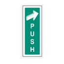 Push Emergency Escape Sign 75mm x 20cm