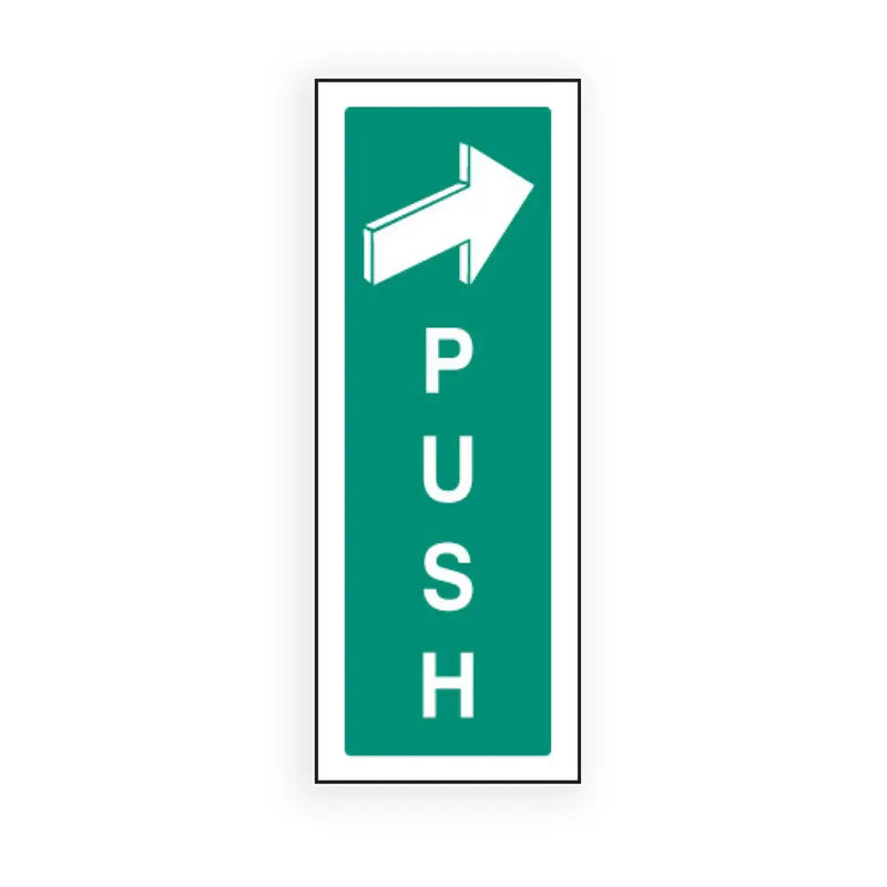 Push Emergency Escape Sign 75mm x 20cm