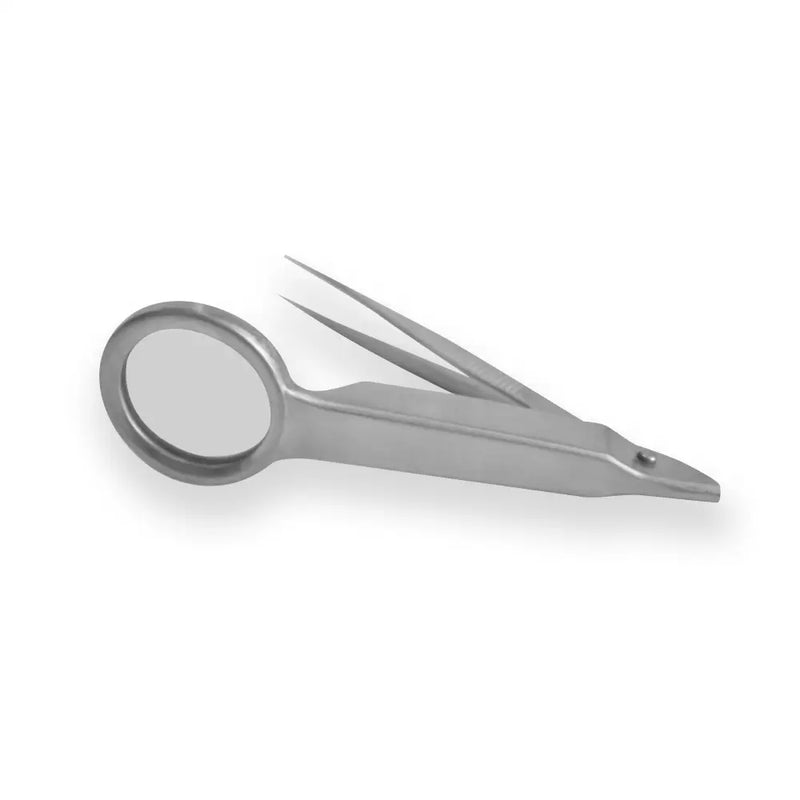 Stainless-Steel Splinter Forceps With Magnifier 7.5cm