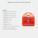 Red burns first aid kit.