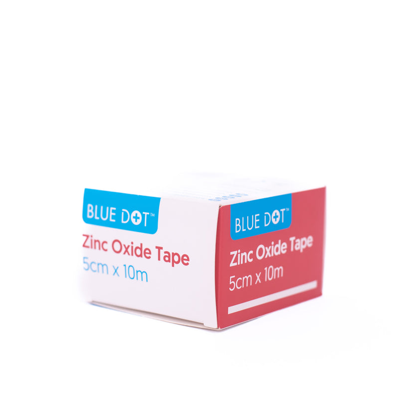 Blue Dot Boxed Zinc Oxide Tape 5cm x 10mtr (Pack 12)