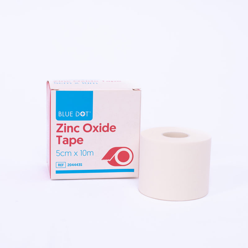 Blue Dot Boxed Zinc Oxide Tape 5cm x 10mtr (Pack 12)