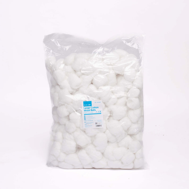 Blue Dot Absorbent Cotton Wool Balls Large (Pack 250)