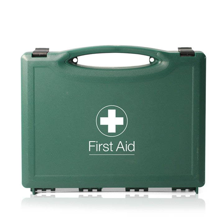 Empty Small Green First Aid Box with Molded Handled