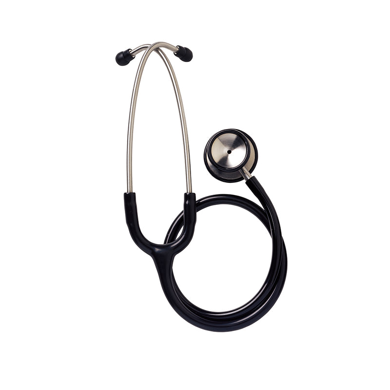 A high quality Stethoscope with Stainless Steel head and thick-walled tubing provides improved acoustic sensitivity when listening to various sounds of the heart, lungs, and other organs of the human body. Offers extra durability while maintaining portability. Solid stainless steel chest-piece provides excellent acoustic sensitivity. 