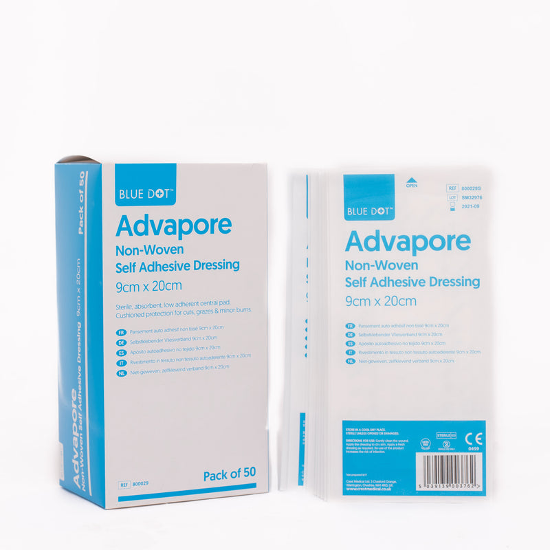 Advapore Adhesive Wound Dressing 9cm x 20cm (Pack of 50)