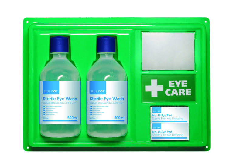 Compact Eyewash Station with 2x 500ml Sterile Eyewash