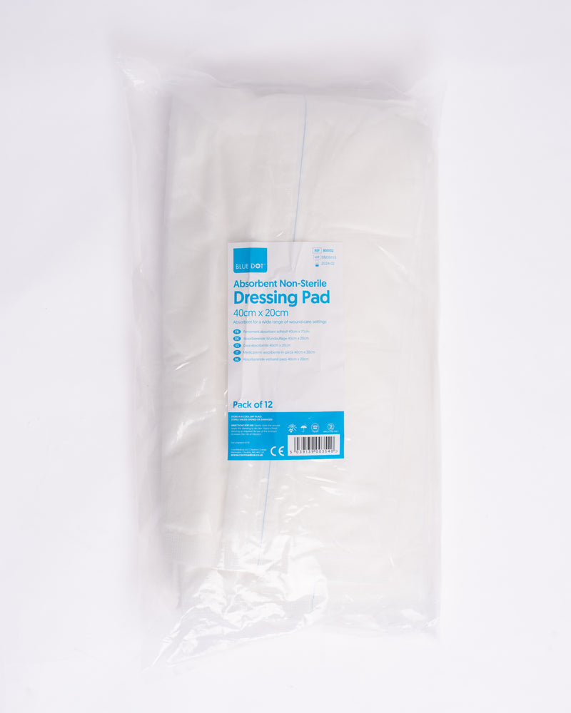 Blue Dot Sterile Absorbent Dressing Pads 20cm x 20cm (Box 15)