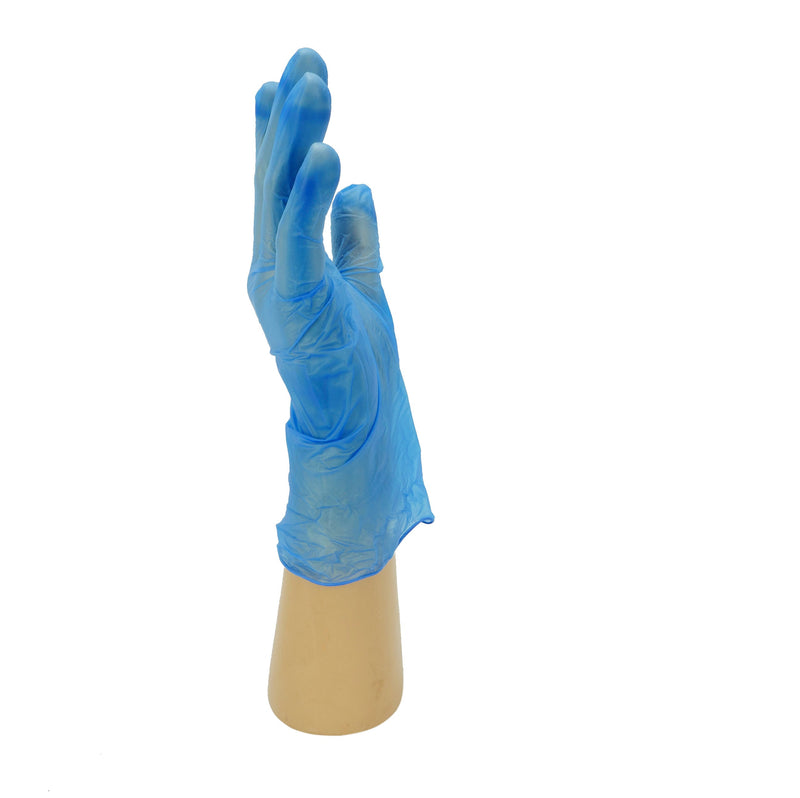 Blue Vinyl Non-Sterile MEDIUM Powder-Free Gloves (100)