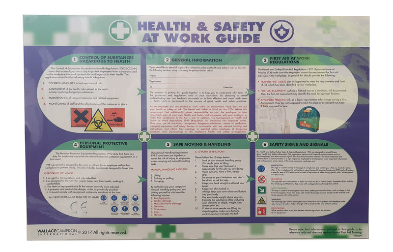 Health & Safety At Work Guidance Poster 590mm x 420mm (Each)