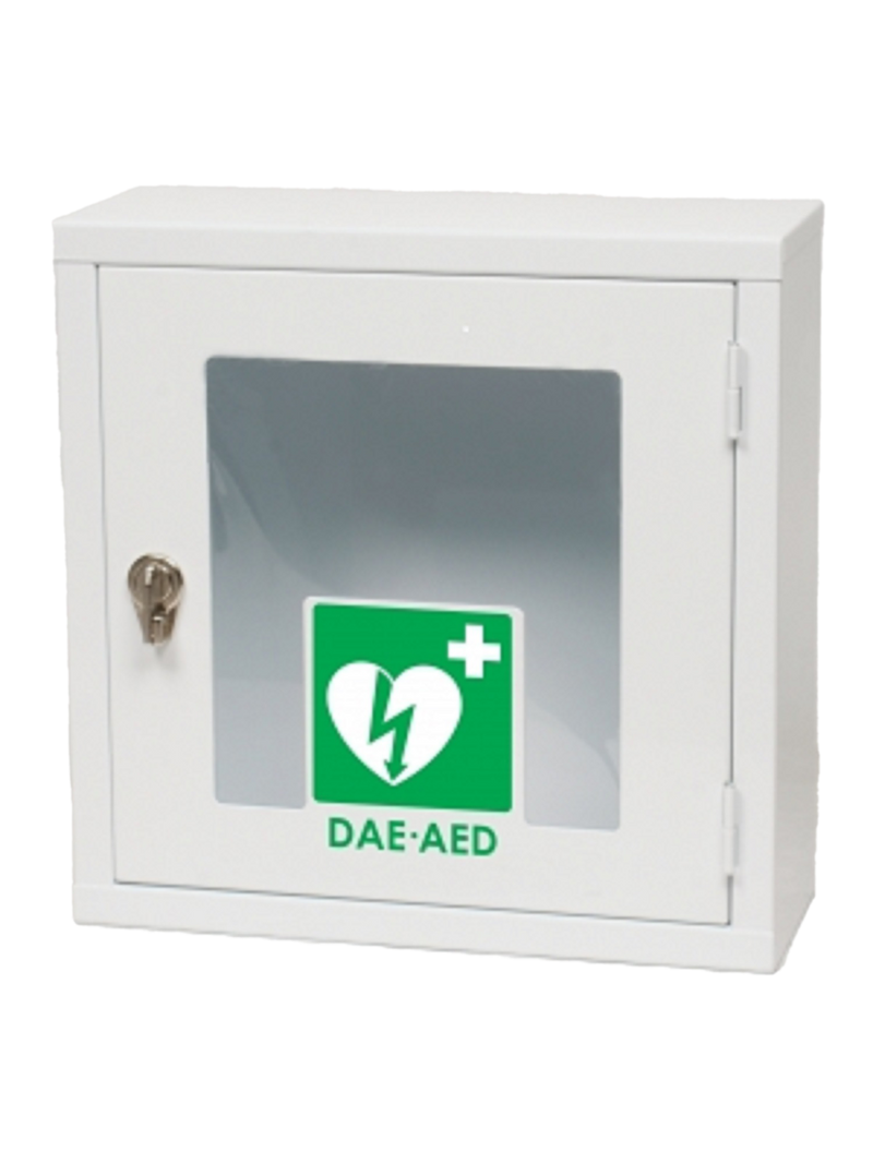 Indoor lockable cabinet for housing the Smarty Saver defibrillators. Sleek design with non-sharp corners for added safety. Clear perspex front enables clear visibility of AED at all times. Sufficient space to store defibrillator and carry case. 