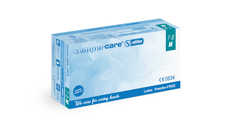 Sempercare MEDIUM Powder-Free Latex Non-Sterile Gloves (Box 100)