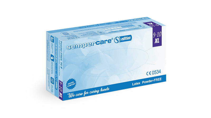 Sempercare MEDIUM Powder-Free Latex Non-Sterile Gloves (Box 100)