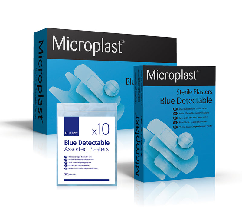 Microplast Blue Detectable Extension Plasters 15cm x 2cm (Box 50)